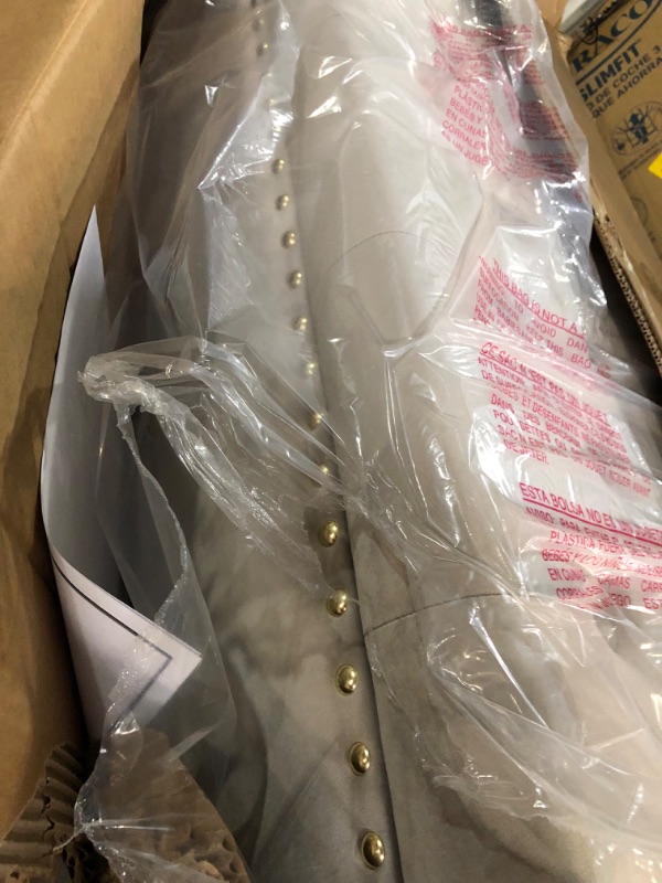 Photo 1 of 24KF Velvet Modern Upholstered Tufted Button Storage Bench 