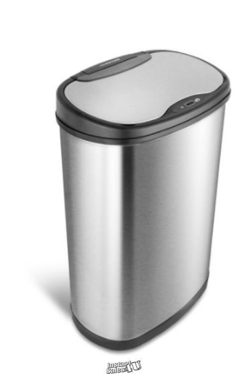 Photo 1 of ***MOTION SENSOR DOESN'T WORK***
Nine Stars-13.2 Gal / 50L Motion Sensor Oval Trash Can Stainless Steel and Lid