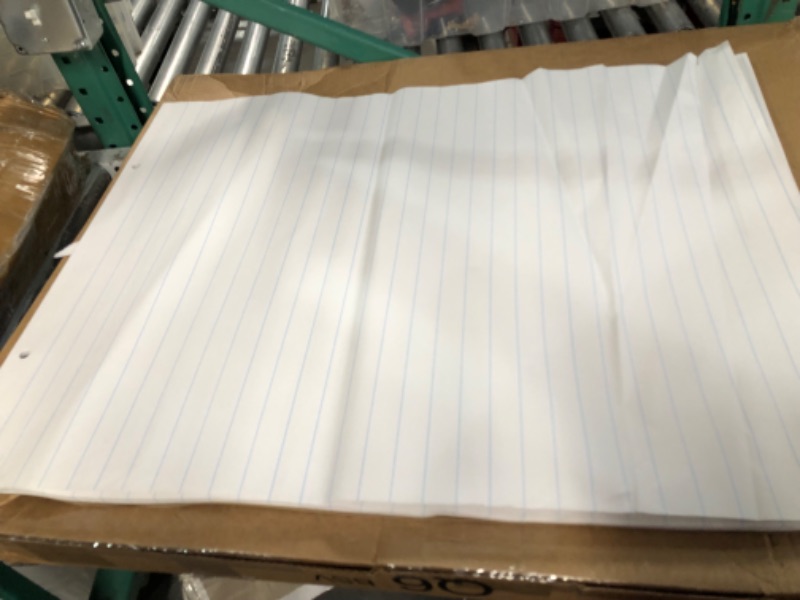 Photo 1 of Pacon® Chart Pad, 24" x 32", 2-Hole Top Punched, 1" Ruled, 70 Sheets Glue Bound, 1" Ruled 24"x32" White