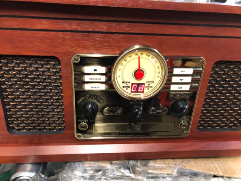 Photo 10 of ***DOES NOT POWER ON - UNABLE TO TROUBLESHOOT***
Victrola Nostalgic 6-in-1 Bluetooth Record Player & Multimedia Center with Built-in Speakers Mahogany