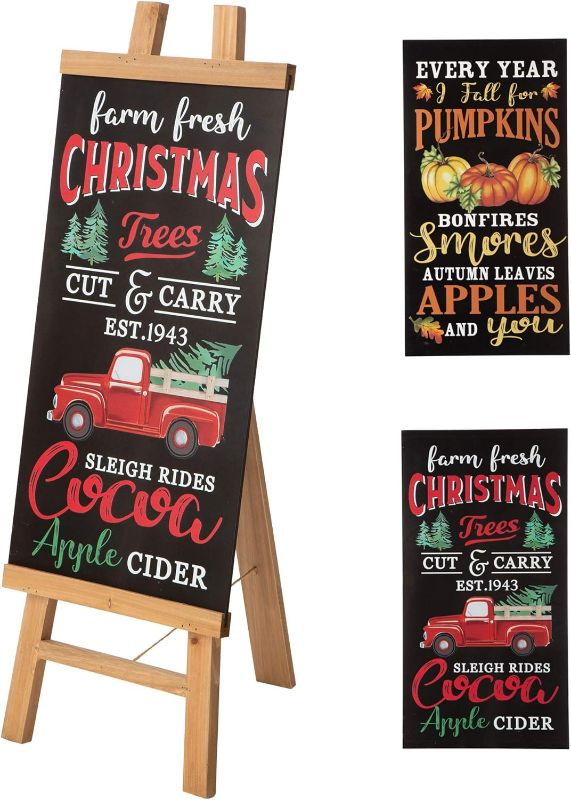 Photo 1 of **see notes**Glitzhome® 32" Double-Sided Wooden Easel Accent with Changeable Board