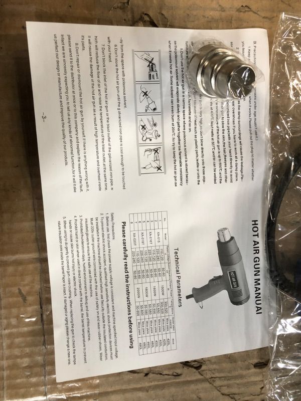 Photo 4 of Heat Gun 1800W adjustable temperature (50?- 580?) 