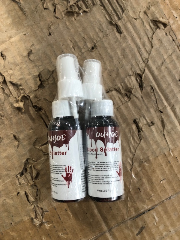 Photo 4 of Go Ho Blood Splatter Fake Blood Washable(2.1 oz),Halloween Fake Blood Spray 2pk