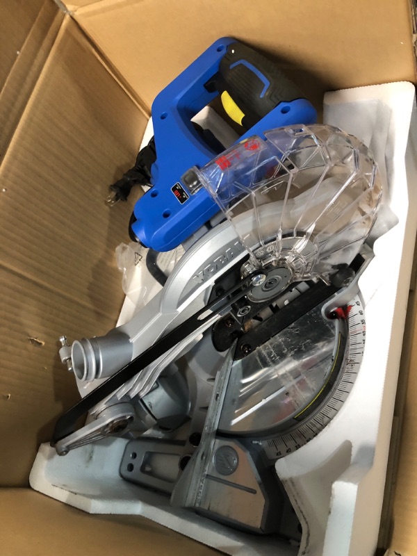 Photo 1 of **HAS BEEN USED- UNABLE TO TEST**
Kobalt 7-1/4-in 10-Amp Single Bevel Compound Corded Miter Saw
