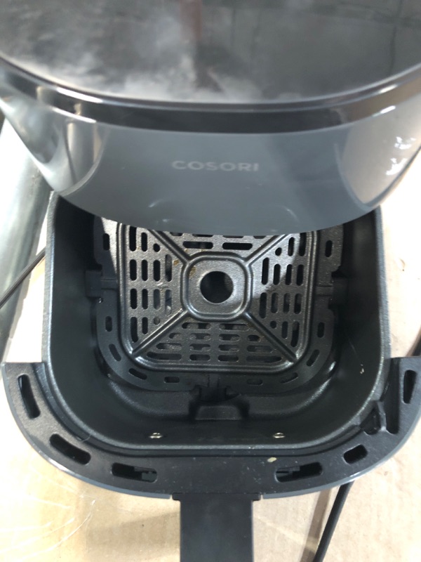 Photo 5 of **USED- TURNS ON- UNABLE TO FULLY TEST**
COSORI Small Air Fryer Oven 2.1 Qt, 4-in-1 Mini Airfryer, Gray