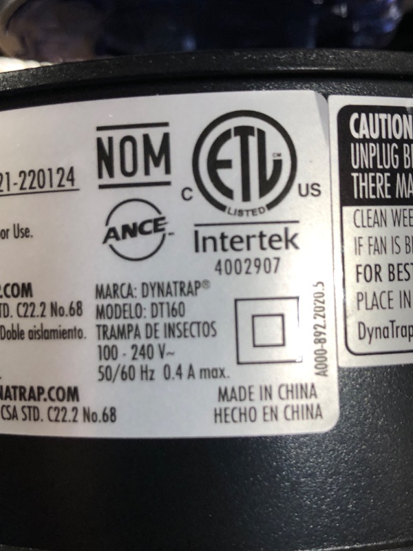 Photo 1 of **USED BUT LOOKS NEW- TURNS ON**
DynaTrap DT160SR Mosquito & Flying Insect Trap – Black