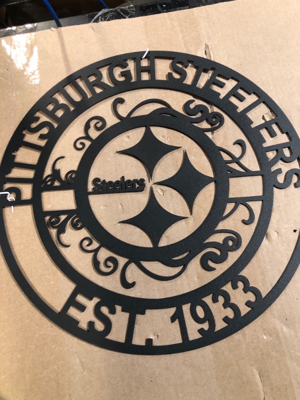 Photo 2 of **STOCK IMAGE FOR REFERENCE ONLY**
NFL PITTSBURGH STEELERS Laser Cut Metal Sign