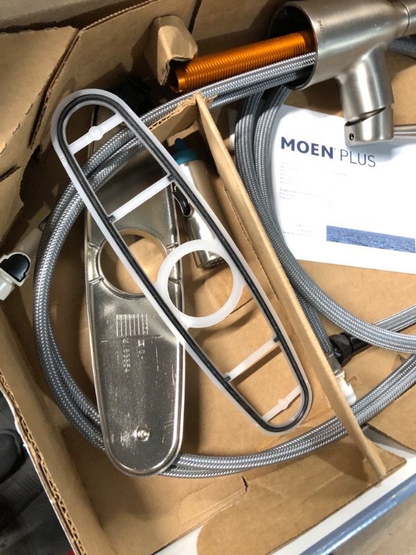 Photo 5 of **USED- MISSING HARDWARE**
Moen Adler Spot Resist Stainless One-Handle High Arc Kitchen Sink Faucet with Power Clean,