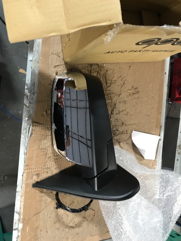 Photo 1 of APA Replacement Exterior Mirror for 2014-2018 SILVERADO SIERRA GM Pickup Truck Power Folding Heated Memory Puddle Signal Light Spotter Glass Chrome Cap Driver Left Side Driver Chrome Cover