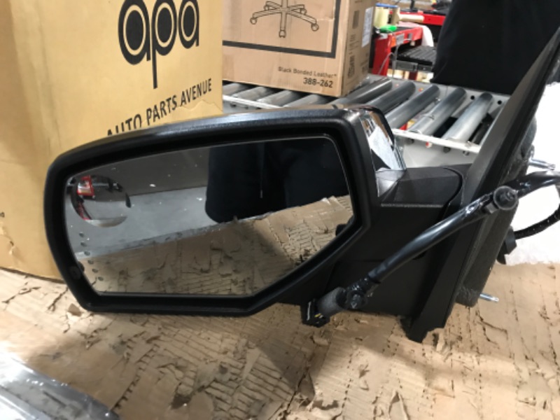 Photo 1 of APA Replacement Exterior Mirror for 2014-2018 SILVERADO SIERRA GM Pickup Truck Power Folding Heated Memory Puddle Signal Light Spotter Glass Chrome Cap Driver Left Side Driver Chrome Cover