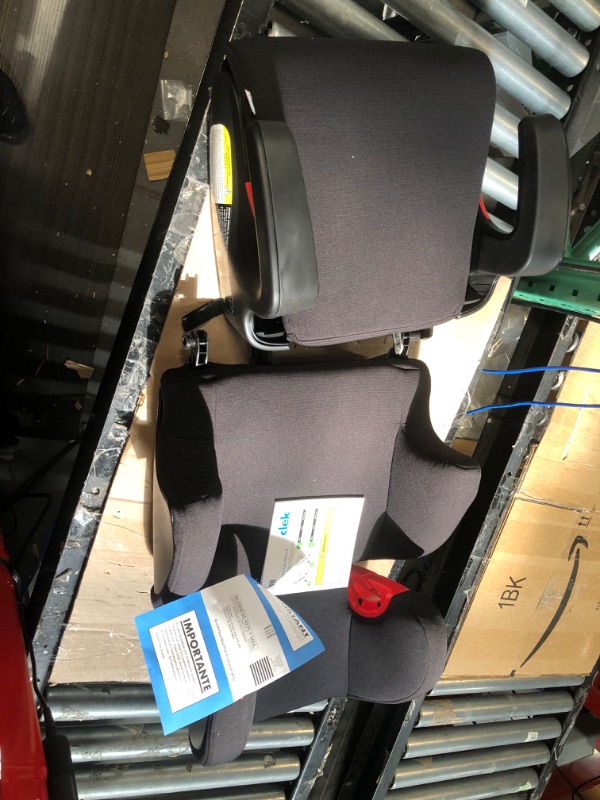 Photo 2 of Clek Oobr High Back Booster Car Seat with Rigid Latch, Railroad (Flame Retardant Free)