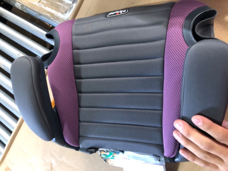 Photo 3 of Chicco GoFit Backless Booster Car Seat, Travel Booster Seat for Car, Portable Car Booster Seat for Children 40-110 lbs, Grape/Purple, 1 Count (Pack of 1) Grape GoFit