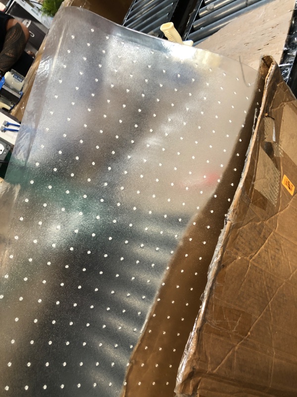 Photo 1 of Amazon Basics Polycarbonate Office Chair ?Rectangular Mat for Low to Medium Pile Carpet, 35 x 47-Inch, Clear 35" x 47"