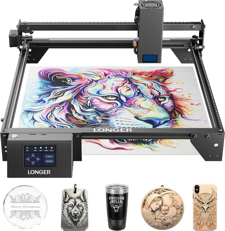 Photo 1 of **Parts Only***Longer RAY5 Laser Engraver 130W, Higher Accuracy Laser Engraver 20W Output Power, 3.5"Touch Screen APP Offline Control, DIY Engraver Tool for Metal/Glass/Wood, Engraving Area 14.7"x14.7"
