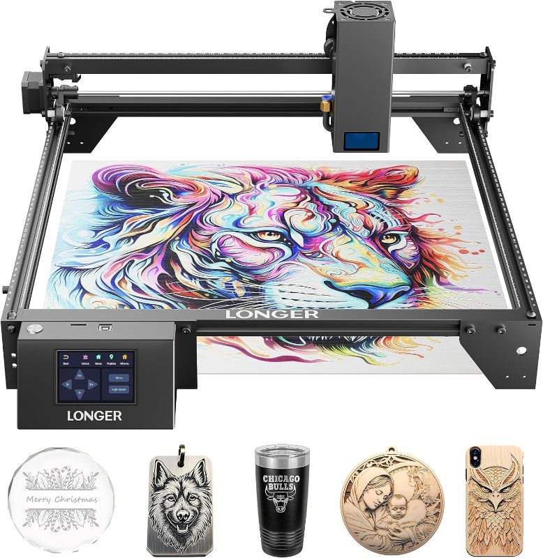 Photo 1 of Longer RAY5 Laser Engraver 130W, Higher Accuracy Laser Engraver 20W Output Power, 3.5"Touch Screen APP Offline Control, DIY Engraver Tool for Metal/Glass/Wood, Engraving Area 14.7"x14.7"
