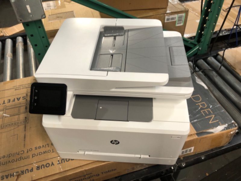 Photo 2 of HP Color LaserJet Pro M283fdw Wireless All-in-One Laser Printer, Remote Mobile Print, Scan & Copy, Duplex Printing, Works with Alexa (7KW75A), White