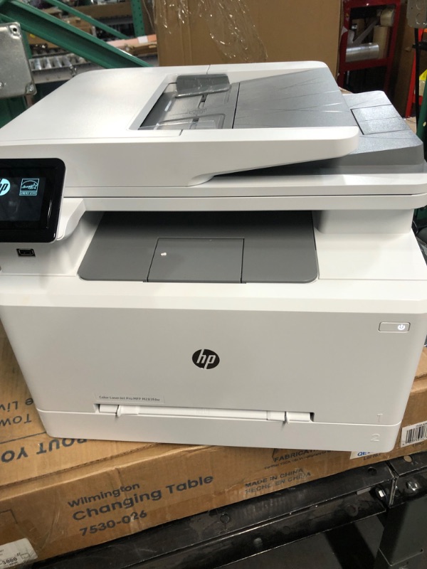 Photo 3 of HP Color LaserJet Pro M283fdw Wireless All-in-One Laser Printer, Remote Mobile Print, Scan & Copy, Duplex Printing, Works with Alexa (7KW75A), White