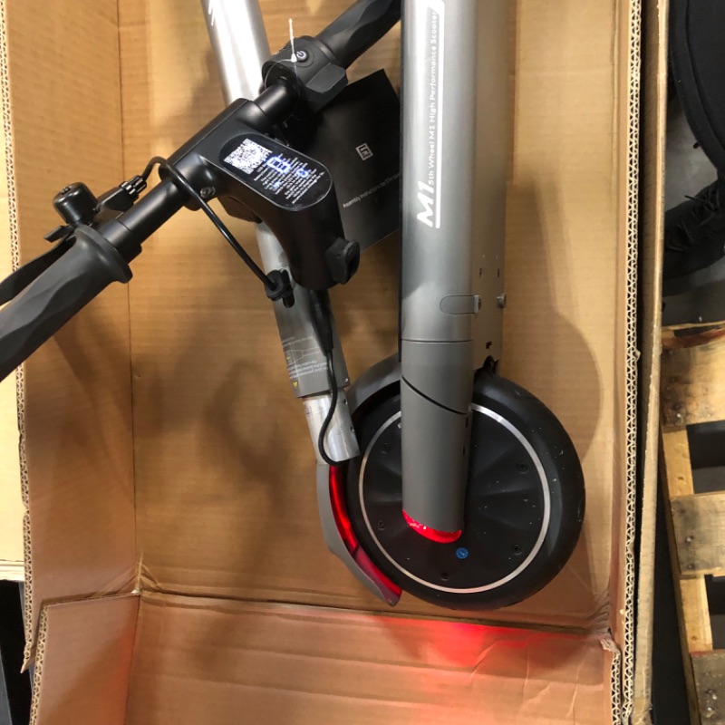 Photo 3 of 5TH WHEEL M1 Electric Scooter - 13.7 Miles Range & 15.5 MPH, 500W Peak Motor, 8" Inner-Support Tires, Triple Braking System, Foldable Electric Scooter for Adults and Teens, iF Design Award Winner