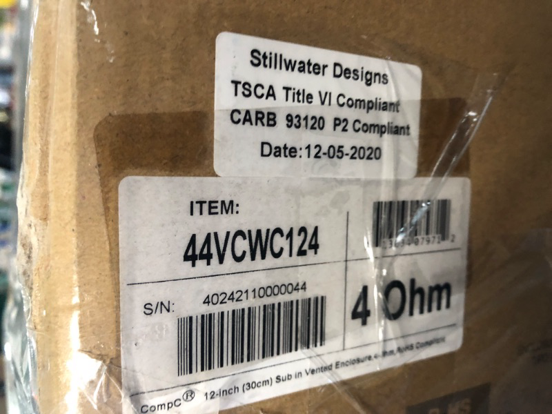 Photo 1 of KICKER 44VCWC124 600w 12" Loaded Ported Subwoofer Enclousre 4-Ohm CompC Sub Box