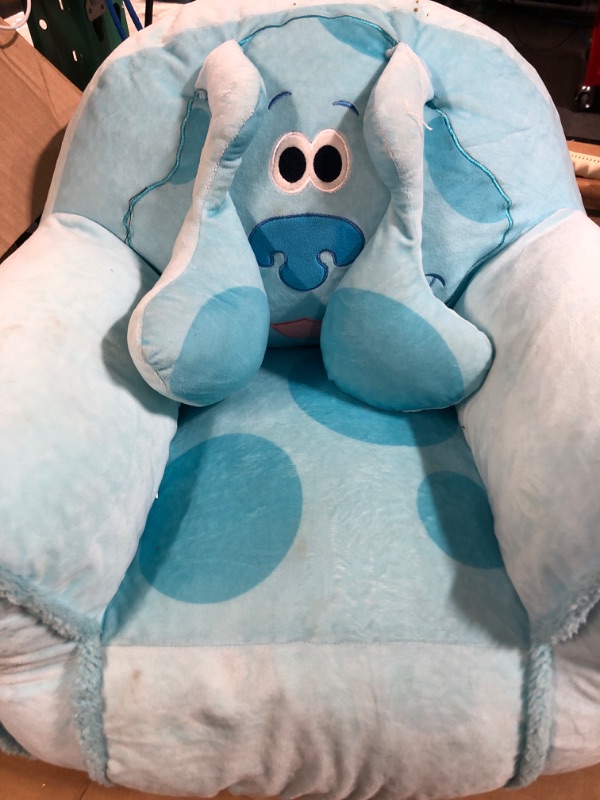 Photo 2 of **VERY DIRTY**
Idea Nuova Nickelodeon Blues Clues Sherpa Figural Toddler Bean Bag Chair with Sherpa Trim, Ages 3+