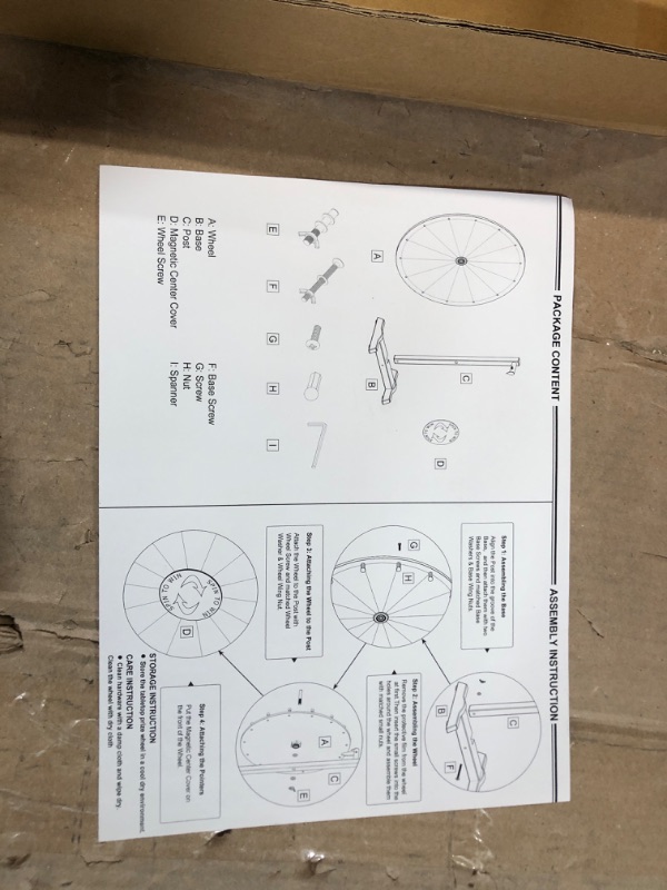 Photo 3 of 18 Inch Heavy Duty Spinning Prize Wheel 