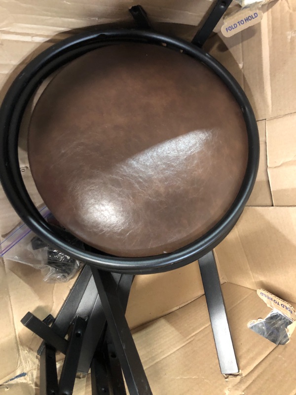 Photo 3 of **HAS BEEN USED**
MNEETRUNG Bar Stools Set of 2- BROWN