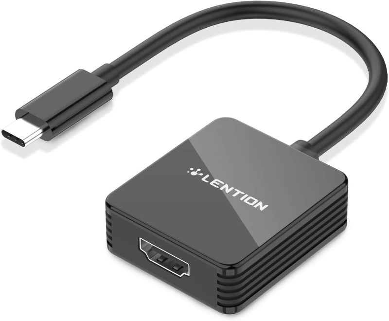 Photo 1 of LENTION USB C to HDMI Adapter, 4K/30Hz Digital AV Converter Compatible 2023-2016 MacBook Pro 13/15/16, New iPad Pro/Mac Air/Surface, Chromebook, More (CB-CU207, Black)