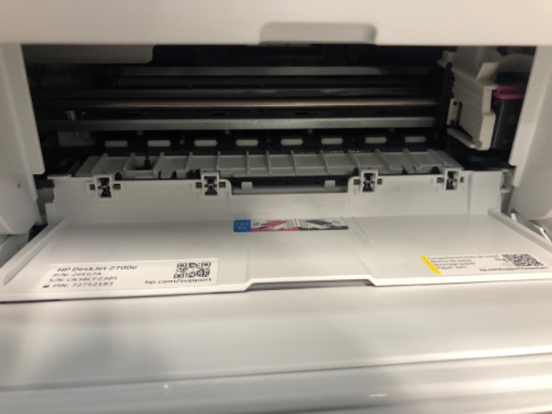 Photo 1 of SEE NOTES* HP DeskJet 2755e Wireless Color All-in-One Printer with bonus 6 months Instant Ink (26K67A), white