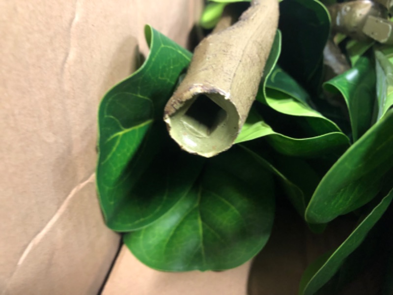 Photo 1 of **BROKEN BRANCH*MISSING BASKET**
Warmplants Artificial Fiddle Leaf Fig Tree, 5ft Tall Fake Fiddle Leaves Silk Plant