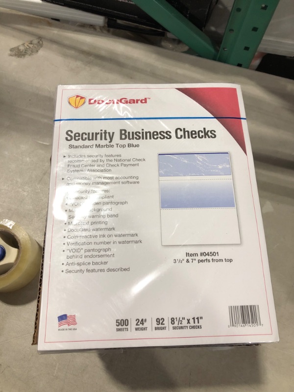 Photo 2 of DocuGard Premier Medical Security Paper for Printing Prescriptions and Preventing Fraud, CMS Approved, 10 Security Features, Laser and Inkjet Safe, Blue, 8.5 x 11, 24 lb., 2500 Sheets (04543C) Blue 2500 Sheets Premier, 10 Features