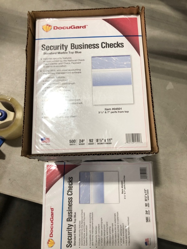 Photo 3 of DocuGard Premier Medical Security Paper for Printing Prescriptions and Preventing Fraud, CMS Approved, 10 Security Features, Laser and Inkjet Safe, Blue, 8.5 x 11, 24 lb., 2500 Sheets (04543C) Blue 2500 Sheets Premier, 10 Features