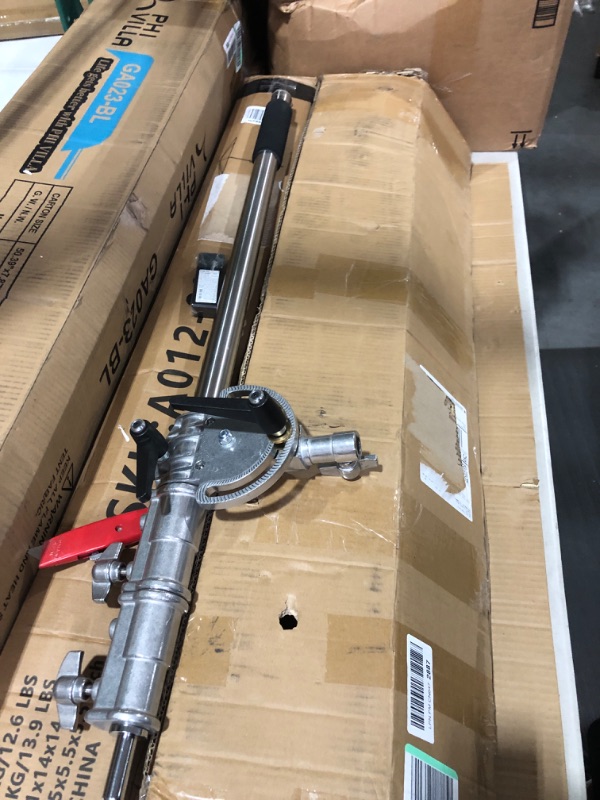 Photo 1 of Heavy Duty Extension Boom Arm Bar for Photography C Stand and Light Stand,Adjustable 3.6-8.2ft Crossbar Holding Arm with Sand Bag for Softbox,Studio Strobe,Monolight,LED Video Light,Reflector ect.                            