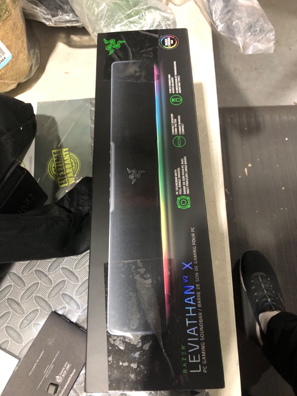 Photo 4 of Razer Leviathan V2 X: PC Soundbar with Full-Range Drivers & Base Station V2 Chroma: Chroma RGB Lightin