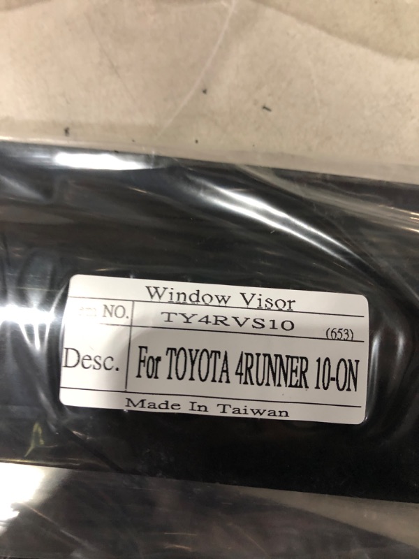 Photo 3 of AUTOCLOVER Side Window Visor 4 Piece Set for Toyota 4Runner 2010 2011 2012 2013 2014 2015 2016 2017 2018 2019 2020 2021 2022 2023 (5th Gen) / Safe RAIN Out-Channel Guard Deflector (Smoked)