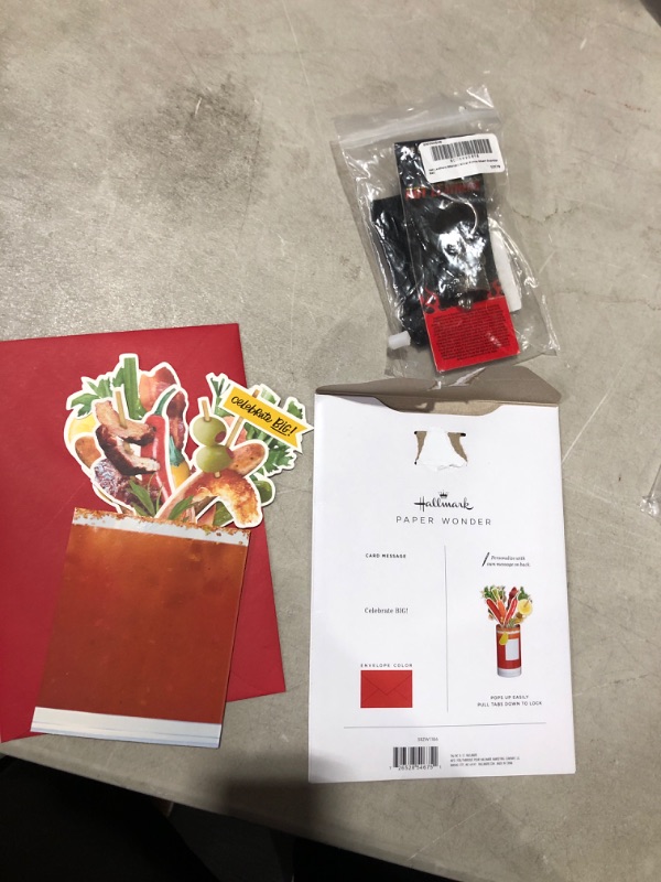 Photo 2 of Hallmark Paper Wonder Shoebox Funny Pop Up Birthday Card, Fathers Day Card (Bloody Mary)
And Hot Leather bell 