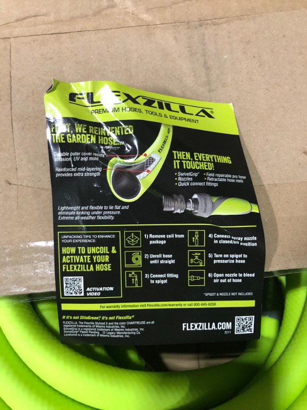 Photo 5 of Flexzilla Garden Hose 5/8 in. x 100 ft., Heavy Duty, Lightweight, Drinking Water Safe, ZillaGreen - HFZG5100YW-E & Orbit 58322 Traveling Sprinkler, Green 5/8" x 100' (feet) Hose + Sprinkler Green