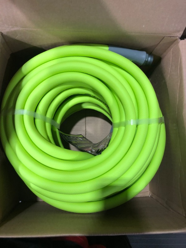 Photo 4 of Flexzilla Garden Hose 5/8 in. x 100 ft., Heavy Duty, Lightweight, Drinking Water Safe, ZillaGreen - HFZG5100YW-E & Orbit 58322 Traveling Sprinkler, Green 5/8" x 100' (feet) Hose + Sprinkler Green