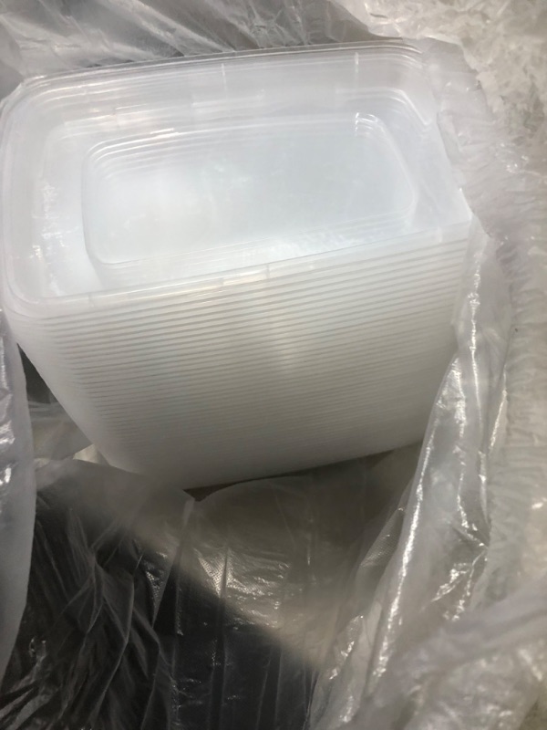 Photo 1 of **STOCK PHOTO FOR REFERENCE-SEE NOTES** Freshware Meal Prep Containers [45 Pack] 1 Compartment Food Storage Containers with Lids, Bento Box, Stackable, Microwave/Dishwasher Safe (32 oz) 1-Compartment, 45-Pack, 32 ounce