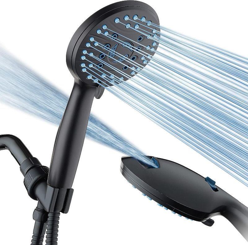 Photo 1 of **PARTS ONLY-SEE NOTES** STOCK PHOTO FOR REFERENCE** AquaCare Matte Black Handheld Shower Head 1.8-GPM (6.8-LPM)
