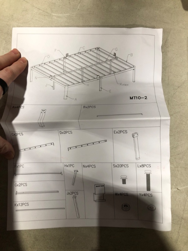 Photo 1 of ***NOT FUNCTIONAL - NONREFUNDABLE - FOR PARTS - SEE NOTES***
Twin Bed Frame Metal Platform Bed Frame Twin Size 