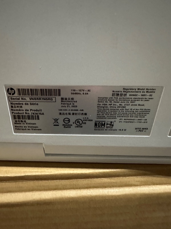 Photo 3 of ***POWER CORD MISSING - DAMAGED - SEE COMMENTS***
HP Color LaserJet Pro M283fdw Wireless All-in-One Laser Printer