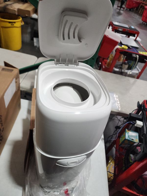 Photo 2 of ***PARTS ONLY/NON-REFUNDABLE***
Playtex Diaper Genie Complete Pail with Built-In Odor Controlling Antimicrobial, WHITE