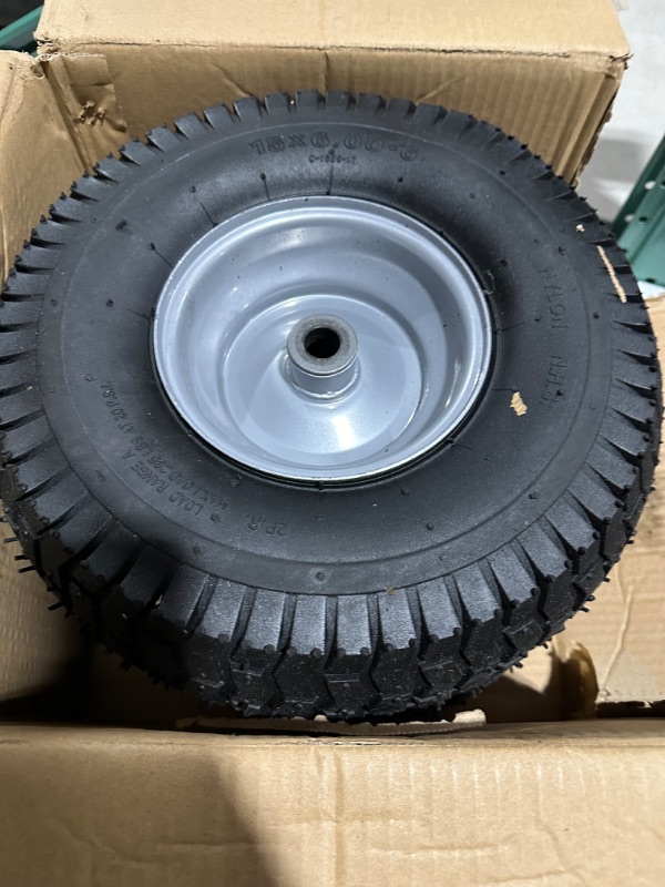 Photo 4 of (2 Pack) 15 x 6.00-6 Tire and Wheel Set
