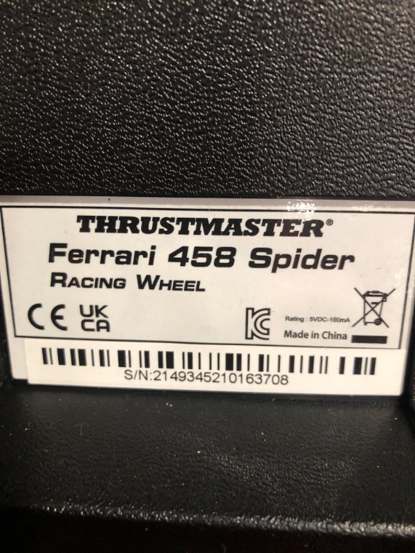 Photo 8 of * item seems to be incomplete * please see all images * 
Thrustmaster Ferrari 458 Spider Racing Wheel (Xbox Series X/S & One)