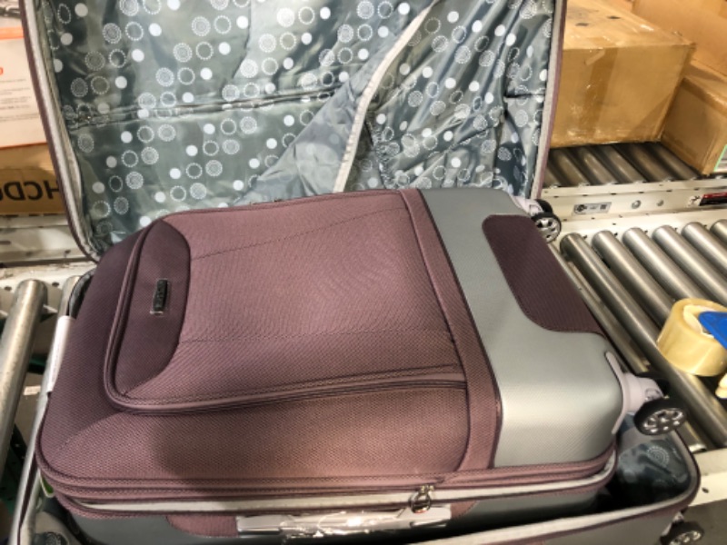 Photo 5 of Rockland Rome Hybrid Spinner Wheel Luggage Set, Lavender, 3-Piece (20/24/28) 3-Piece Set (20/24/28) Lavender