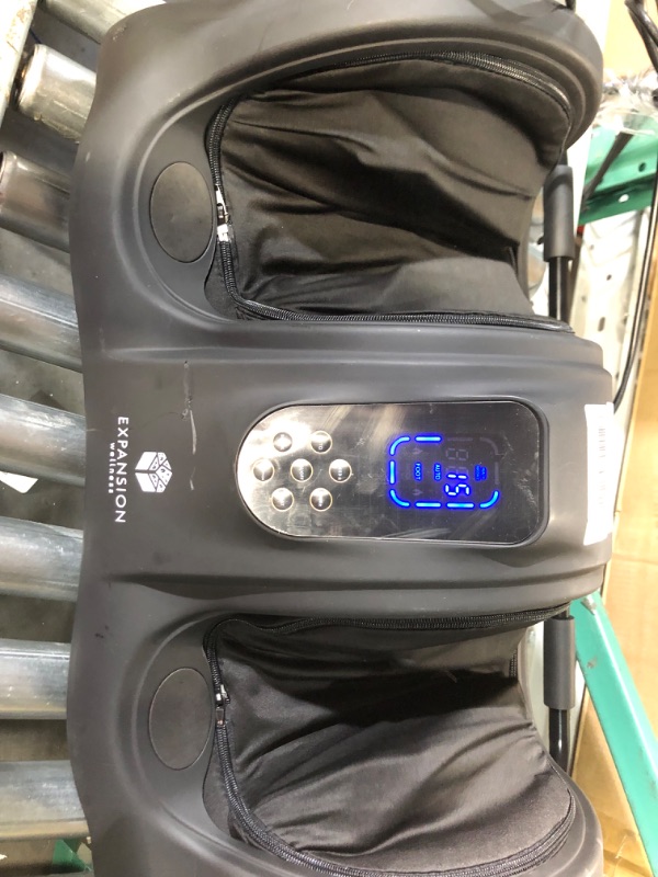 Photo 2 of **Damaged**Shiatsu Foot Massager Machine with Heat & Vibration Foot and Calf Massager for Plantar Fasciitis and Neuropathy Pain, Deep Kneading, Increases Blood Flow Circulation W/Remote Control (Black)