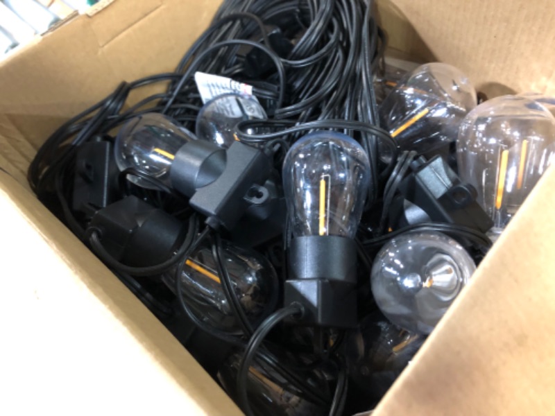 Photo 4 of Aialun 150FT LED Outdoor String Lights,  Black 2200K S14 150FT