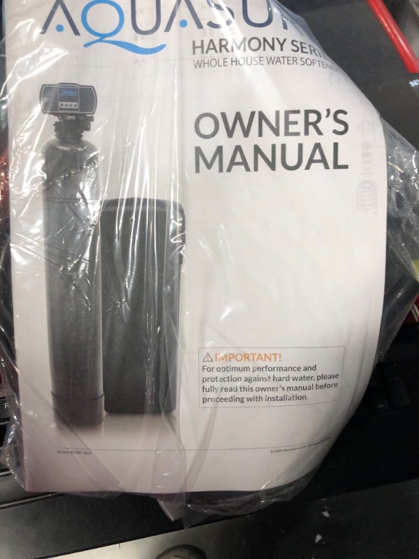 Photo 7 of **BOX 2 OF 2. NO BOX 1***Aquasure Harmony Series 48,000 Grains Whole House Water Softener with High Performance Automatic Digital Metered Control Head 