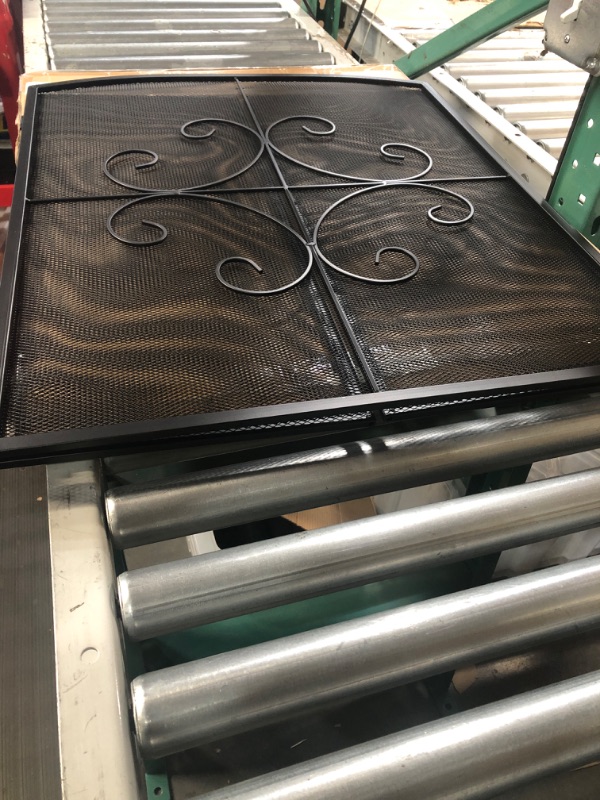 Photo 2 of (USED) Gtongoko 3 Panel Fireplace Screen 48" W x 29" H Wrought Iron - Black