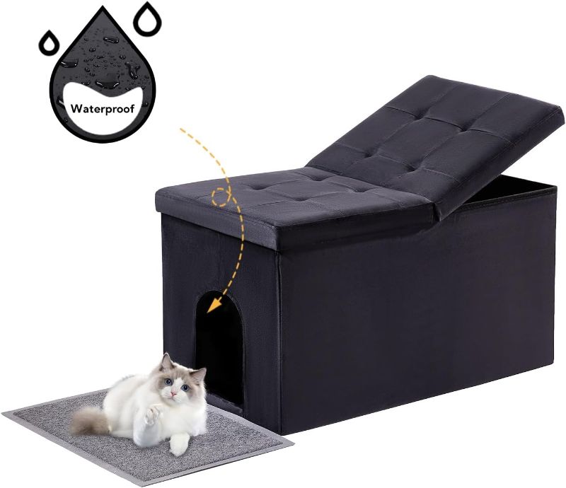 Photo 1 of (Similar to stock photo) MEEXPAWS  Velvet Cat Washroom Bench 35.4x19.7x19.7